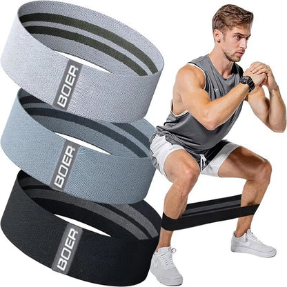 3PCS Fitness Rubber Elastic Bands