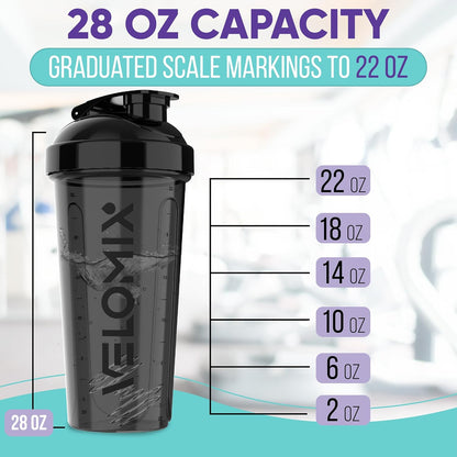 -2 Pack- 28 Oz Protein Shaker Water Bottles 