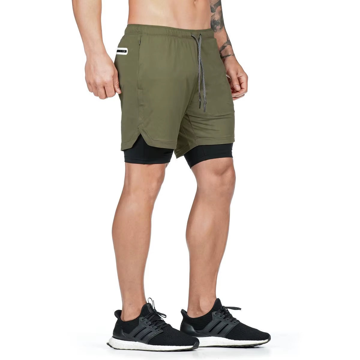 Camo Running Shorts Men Gym Sports Shorts 2 in 1 Quick Dry Workout Training Gym Fitness Jogging Short Pants Summer Men Shorts